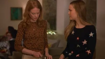 Whistles Cheetah Printed Jumper, Brown/Multi worn by Gemma (Zoe Boyle) in Four Weddings and a Funeral (Season 01 Episode 02)