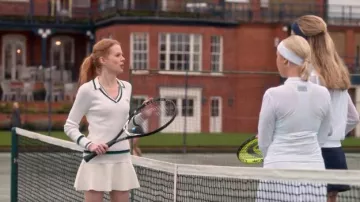 Mini vestido de punto estirable a rayas de Tory Sport usado por Gemma (Zoe Boyle) en Cuatro bodas y un funeral (Temporada 01 Episodio 03)