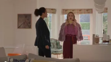 Reiss Piper Pinstripe Pantalones Azul Marino Usados por Maya (Nathalie Emmanuel) en Cuatro Bodas y un Funeral (Temporada 01 Episodio 03)