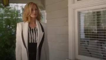Tom Ford White Zebra printed dress worn by Anne Montgomery (Renée Zellweger) in WHAT / IF (Season 01 Episode 06)
