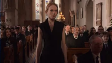 Ted Baker  Geodese Black Dress worn by Gemma (Zoe Boyle) in Four Weddings and a Funeral (Season 01 Episode 04)