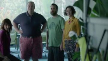 Alice + Olivia Yellow Stretch Silk worn by Carol Pilbasian (Kristen Schaal) in The Last Man on Earth (Season 03 Episode 14)