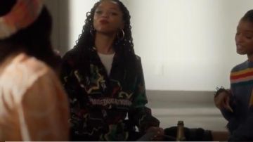Melody Ehsani Black Lost Ones Sweater worn by Jazz Forster (Chloe Bailey) in Grown-ish (Season 02 Episode 21)