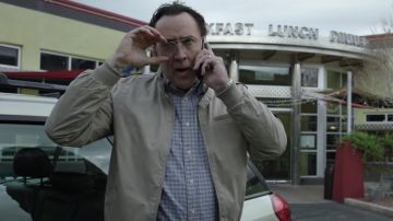 Beige Harlington Jacket worn by The Cook (Nicolas Cage) as seen in Running with the Devil