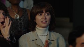 The sweater white turtleneck worn by Rachel (Hannah Pearl Utt) in Before You Know It