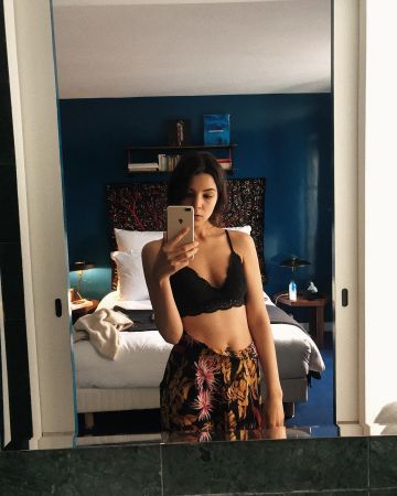 The bra, black, on the account Instagram of @safia_ayad