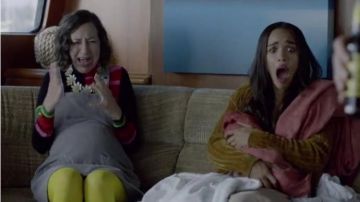 Asos Maternity Light Grey Pinafore Dress worn by Carol Pilbasian (Kristen Schaal) in The Last Man on Earth (Season 04 Episode 01)