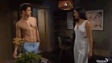 Wayf Virgil Cutout V-Neck White Jumpsuit worn by Lola Rosales (Sasha Calle) in The Young and the Restless August 8, 2019