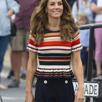 L.K.Bennett Parker Trousers worn by Catherine, Duchess of Cambridge King's Cup August 8, 2019