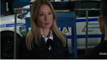 Marissa Webb Black Feria Coat worn by Dr. Joan Watson (Lucy Liu) in Elementary (Season 07 Episode 12)