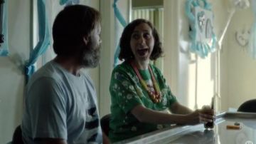 Asos Maternity Bird and Floral Embroidered Shift Dress worn by Carol Pilbasian (Kristen Schaal) in The Last Man on Earth (S04E04)