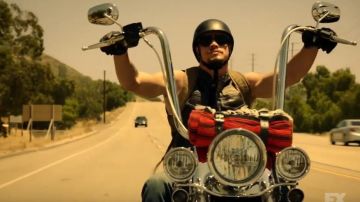 Motorcycle Half Helmet Cap in Black worn by Angel Reyes (Clayton Cardenas) in Mayans M.C. (Season 2)