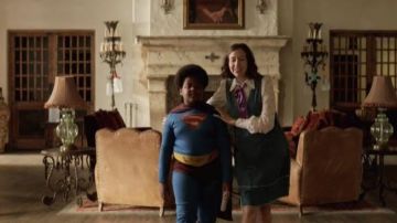 Asos Blue Sleeveless V Neck Pocket Front Denim Dress worn by Carol Pilbasian (Kristen Schaal) in The Last Man on Earth (Season 04 Episode 08)