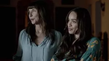 Cupcakes and Cashmere Kendi Embroidered Chambray Top worn by Gail Klosterman (Mary Steenburgen) in The Last Man on Earth (Season 04 Episode 11)