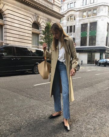 Beige Coat worn by Lizzy Hadfield on @shotfromthestreet