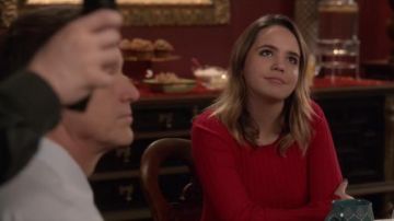 Bailey 44 Cossak Red Ribbed Bell-Sleeve Sweater worn by Grace Russell (Bailee Madison) in Good Witch (S05E09)