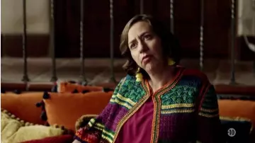 Spencer Vladimir Multi Colored Striped Cardigan worn by Carol Pilbasian (Kristen Schaal) in The Last Man on Earth (Season 04 Episode 17)