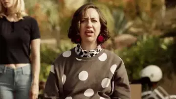 Asos Ruffle Neck Polka Dot Bib worn by Carol Pilbasian (Kristen Schaal) in The Last Man on Earth (Season 04 Episode 18)