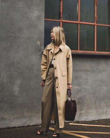 Beige Long Trench Coat worn by Linda Tol on @lindatol_
