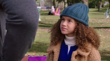 Brow Teddy Coat worn by Sophie (Chloe Coleman) in My Spy