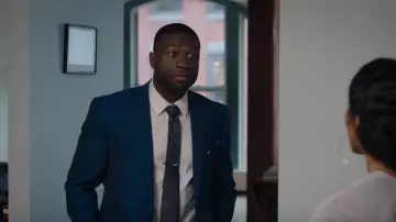 Navy Blue Wedding Blazer worn by Matt Walker (Sinqua Walls) in Otherhood