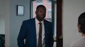 Dark Grey Tartan Clip On Tie worn by Matt Walker (Sinqua Walls) in Otherhood