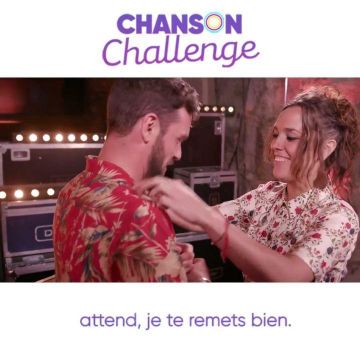 The printed dress Sandro scope by Zaz in Song challenge on the account Instagram of @tf1