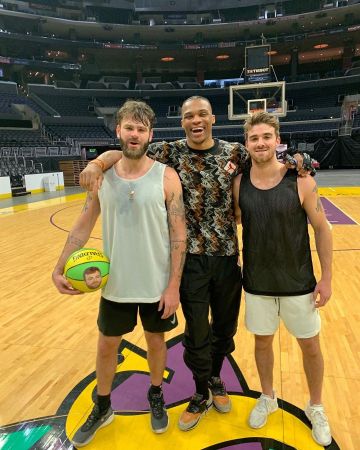 The basketball Shoes Nike KD 12 The Day One of Alex Pall on the account Instagram of @drewtaggart