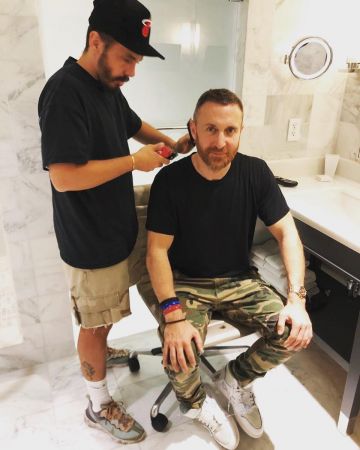 Les Sneakers Nike React Element 87 Undercover Green Mist vues sur le compte Instagram de @davidguetta