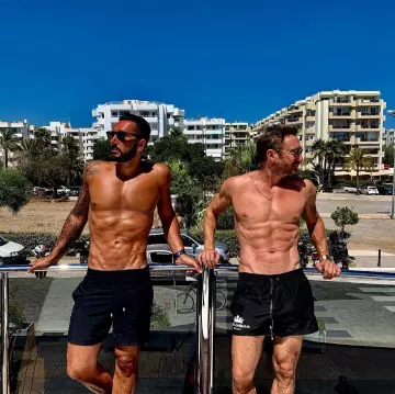 The Bathing Shorts with Printed Logo -Dolce & Gabbana David Guetta on the account Instagram of @davidguetta
