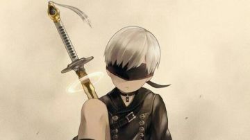 The cosplay of the sword of 9S in Denying it: Automata Review