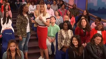 Nude barre saramel fishnet tights worn by Wendy Williams on The Wendy Williams Show August 8, 2019