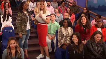 Saint Laurent White “Signature Court SL/01 lips Sneakers worn by Wendy on The Wendy Williams Show AUGUST 8, 2019