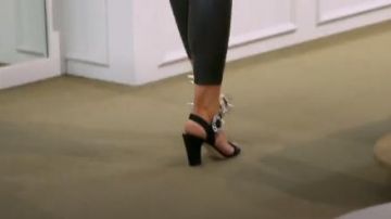 Jimmy Choo Matilda 100 Black Suede Crystal Buckle Pumps worn by Kathryn Dennis in Southern Charm (S06E14)