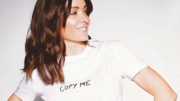 Le t-shirt blanc Copy Me Miu-Miu de Jenifer dans Télé 7 jours pour la promotion de The Voice Kids