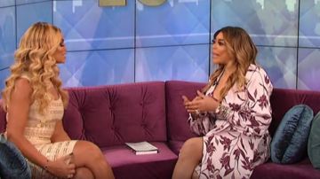 Equipment Purple Silk Dress worn by Wendy Williams on The Wendy Williams Show August 19, 2019