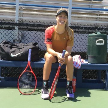 The Bag of training Nike Team of Eugenie Bouchard on the account Instagram of @geniebouchard