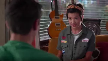 Forever 21 Glen Plaid Patch Shirt worn by Andi Mack (Peyton Elizabeth Lee) in Andi Mack (S03E13)