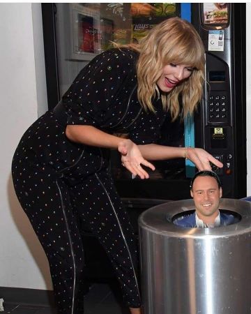 Stella McCartney Circle Print Silk Jumpsuit worn by Taylor Swift Siriusxm Studio August 23, 2019