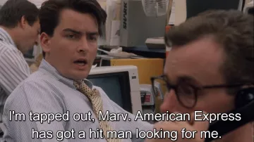 American Express spoken by Bud Fox (Charlie Sheen) in Wall Street