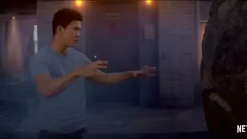 Plain T Shirt Grey worn by Kai Jin (Iko Uwais) in Wu Assassins