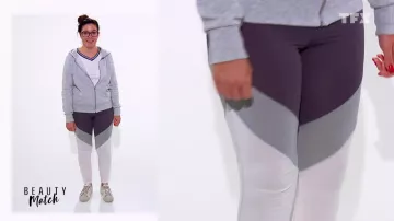 Le sweat gris à capuche portée par Charlène dans Beauty Match : Le choc des influenceuses