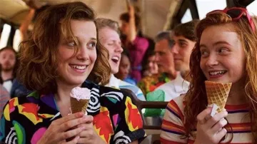 The top has a motif of Eleven (Millie Bobby Brown) in Stranger Things (S03)