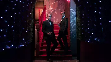 Black tuxedo suit worn by Jürgen Mossack (Gary Oldman) in The Laundromat