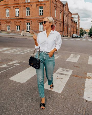 Pantalón vaquero azul usado por Jonna Leppänen en @jonnalepp
