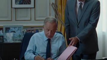 Cravate Noir porté par Paul Théraneau (Fabrice Luchini) dans Alice et le maire