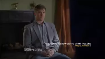 Big and Tall Slim Fit Stretch Light Gray Suit worn by Wyatt Logan (Matt Lanter) in Timeless (S01E16)