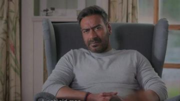 Suéteres de manga larga gris claro Top usado por Aashish (Ajay Devgn) en De De Pyaar De