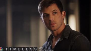 Dark Denim Shirt worn by Wyatt Logan (Matt Lanter) in Timeless (S01E02)