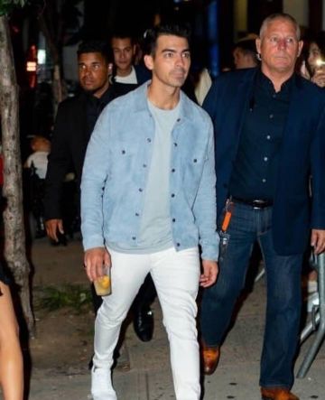 Leather Sneakers White worn by  Joe Jonas at Tequilla Launch Party on  August 29, 2019